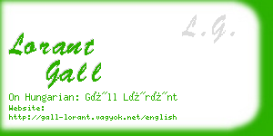 lorant gall business card